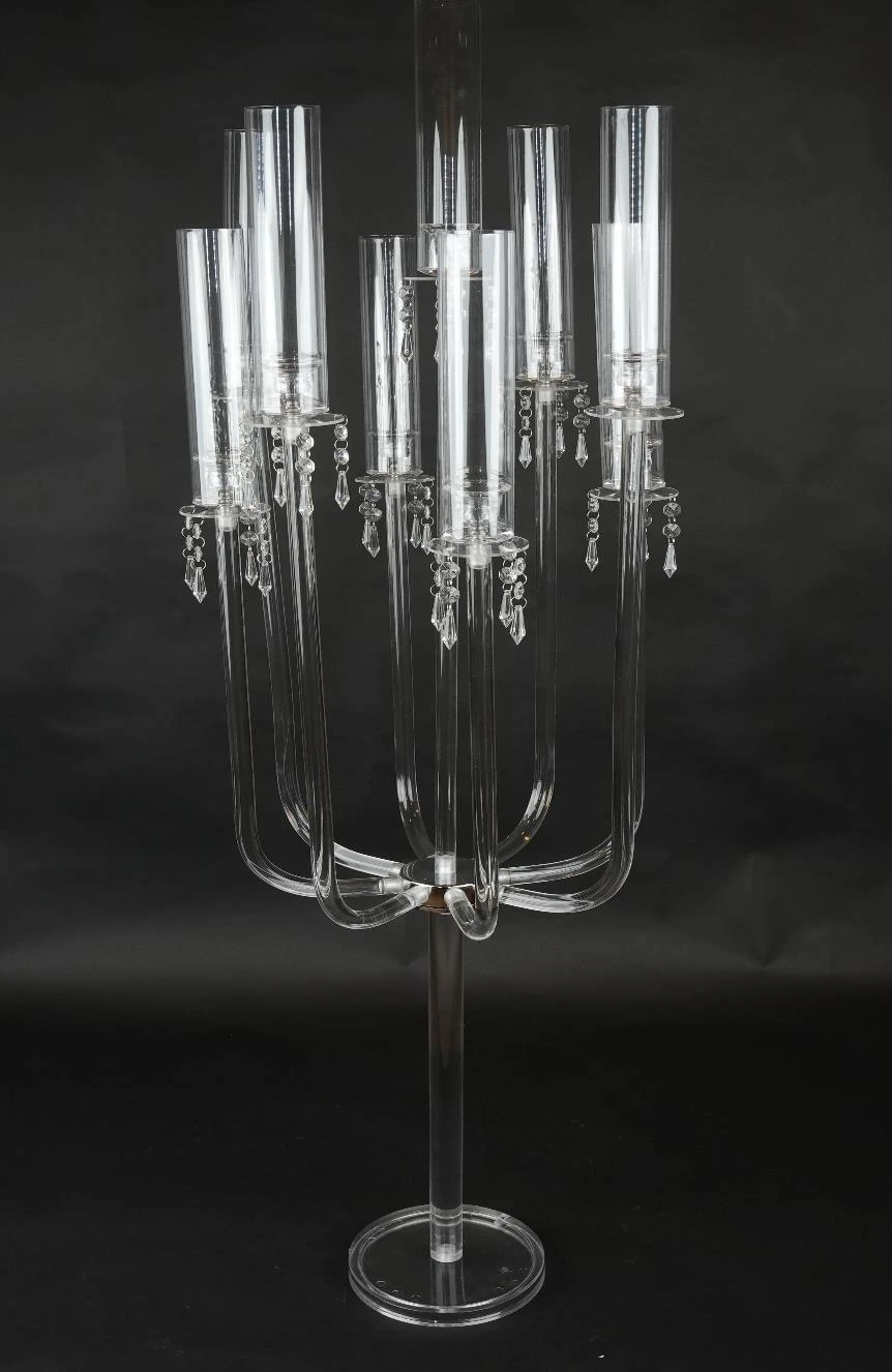 PVC Taper Candle Holder Lamp Stand 2 Layers 8+1 Big Size: 136cm